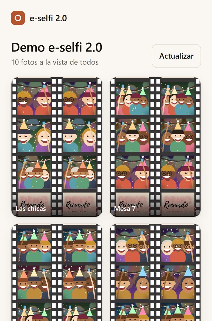 Galería del evento con todas las fotos de los invitados
